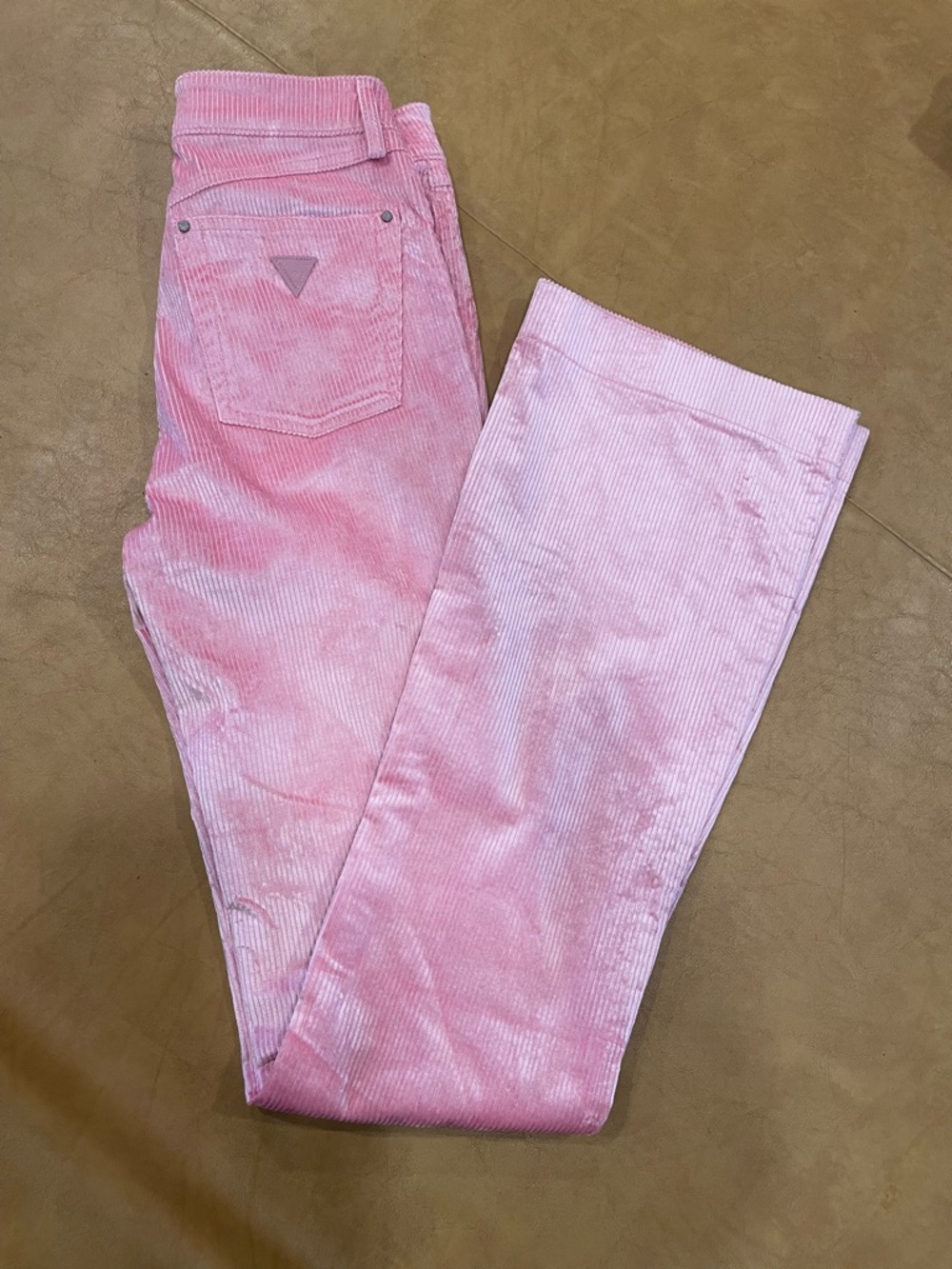 Pink GUESS Corduroy Flared Pants. Soft and Buttery Smooth Material!